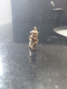 Small Gold Christmas Charm Pendant